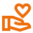 icone mão segurando coração